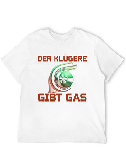 Camiseta Negra Turbo Der Klügere Gibt Gas