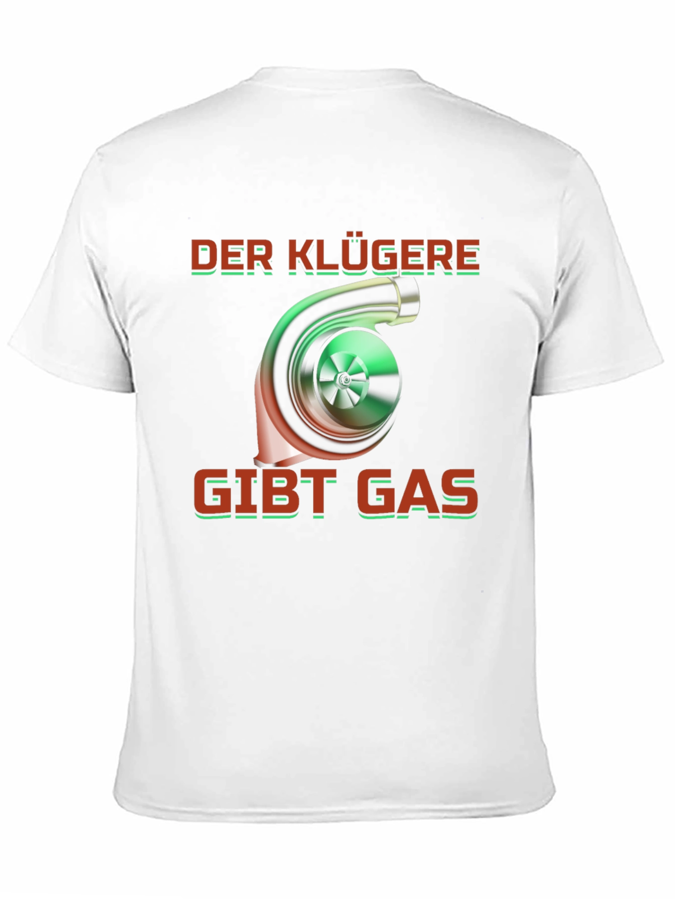 Camiseta Negra Turbo Der Klügere Gibt Gas