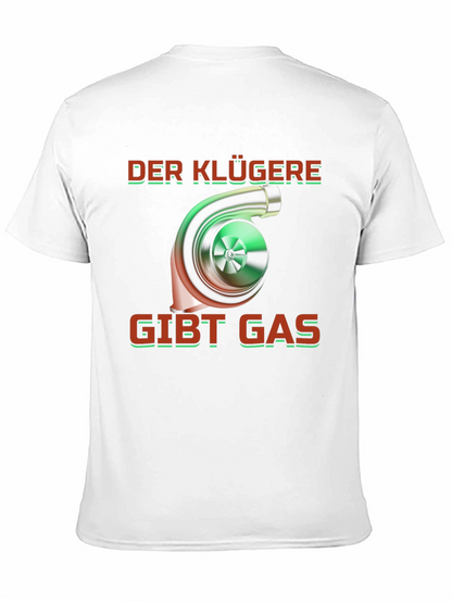 Camiseta Negra Turbo Der Klügere Gibt Gas