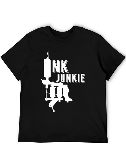 Camiseta Negra Ink Junkie para Amantes del Tatuaje
