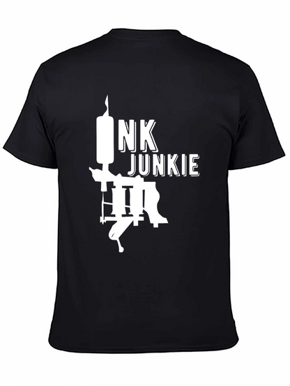 Camiseta Negra Ink Junkie para Amantes del Tatuaje