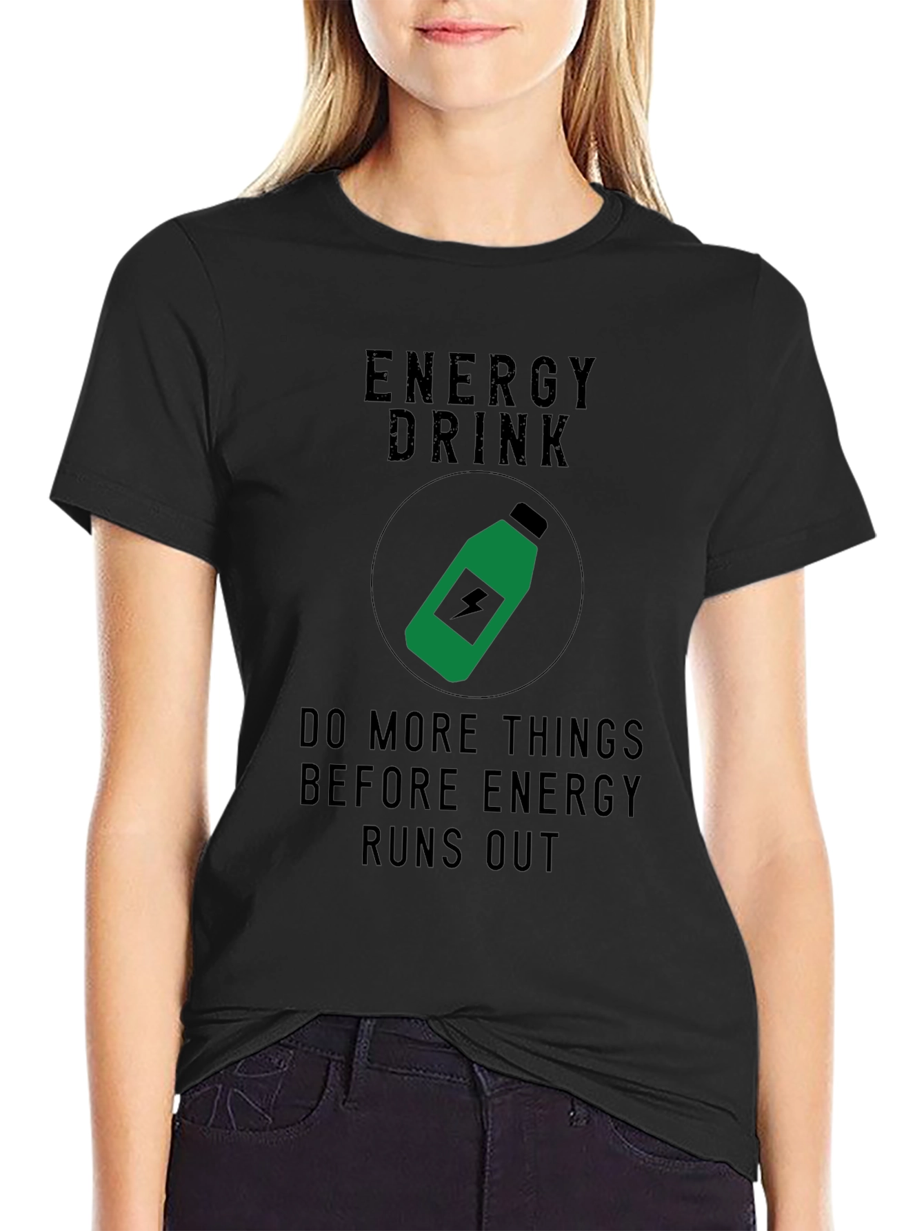 Camiseta Negra Energía Positiva