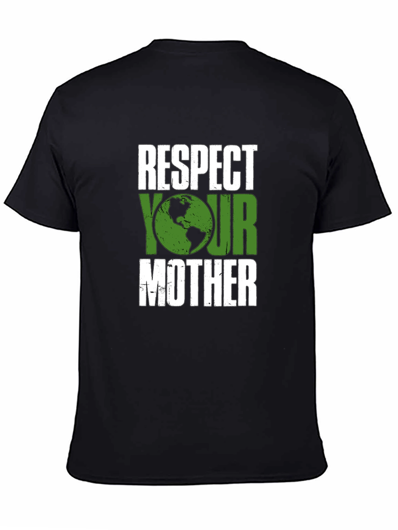 Camiseta Negra Respeta a tu Madre - Tierra