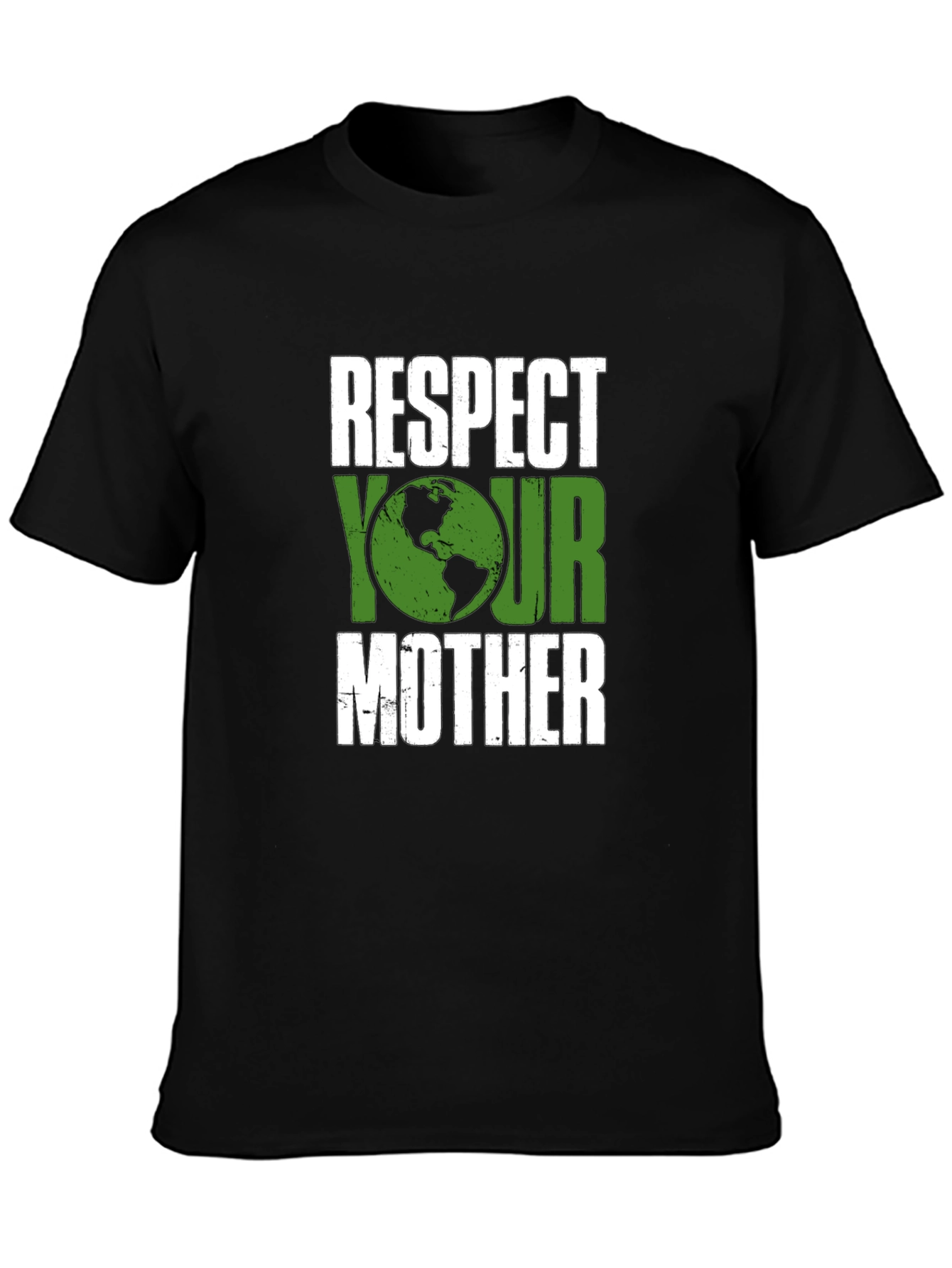 Camiseta Negra Respeta a tu Madre - Tierra