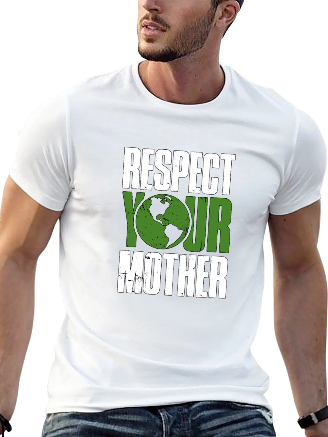 Camiseta Negra Respeta a tu Madre - Tierra