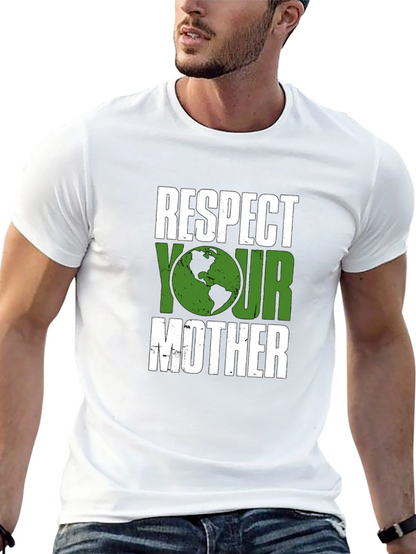 Camiseta Negra Respeta a tu Madre - Tierra