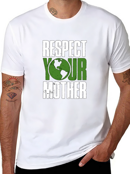 Camiseta Negra Respeta a tu Madre - Tierra
