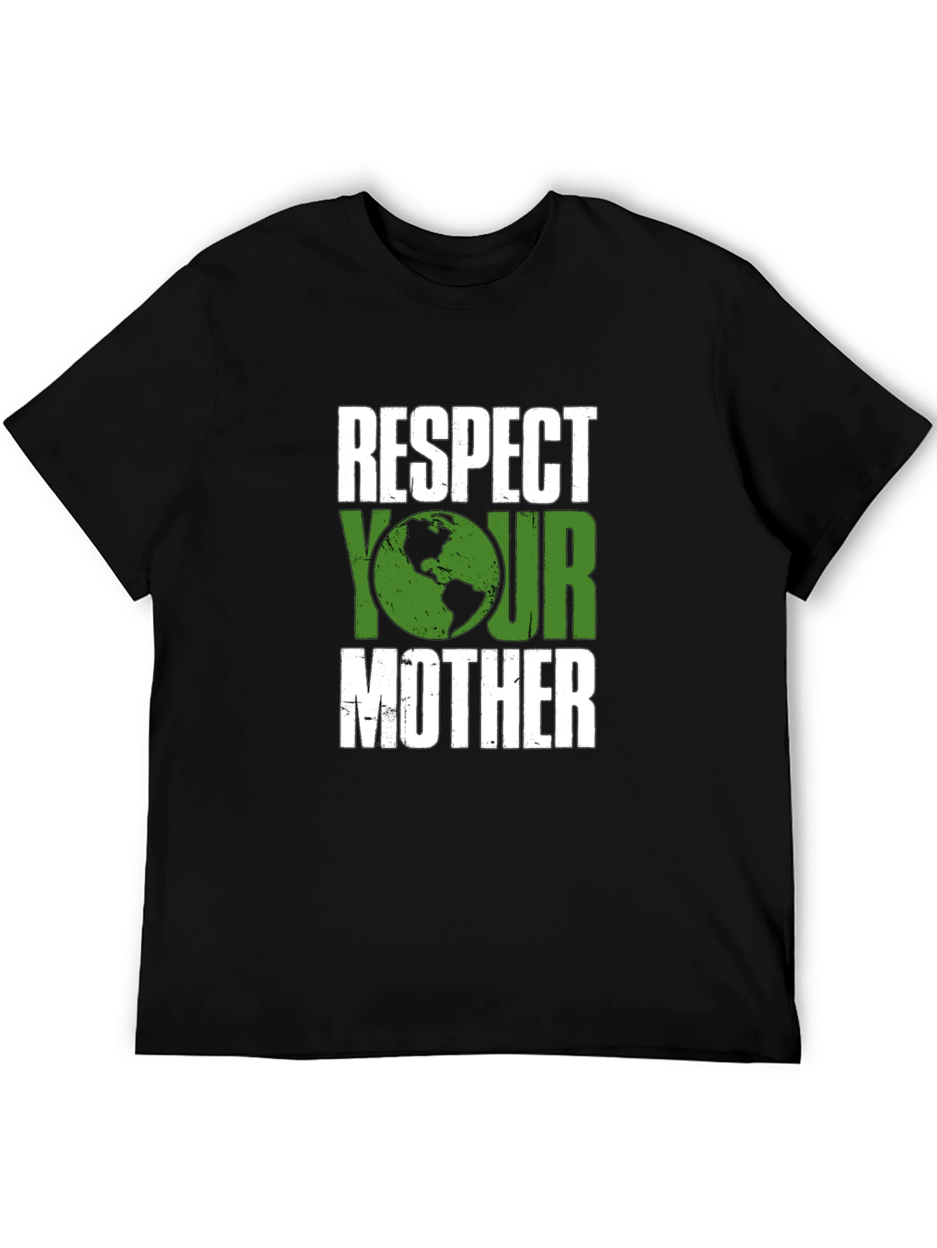 Camiseta Negra Respeta a tu Madre - Tierra