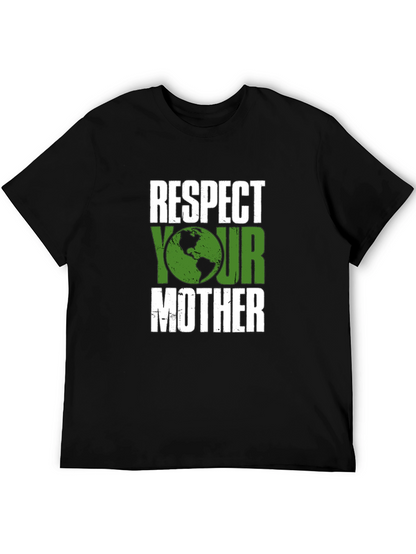 Camiseta Negra Respeta a tu Madre - Tierra