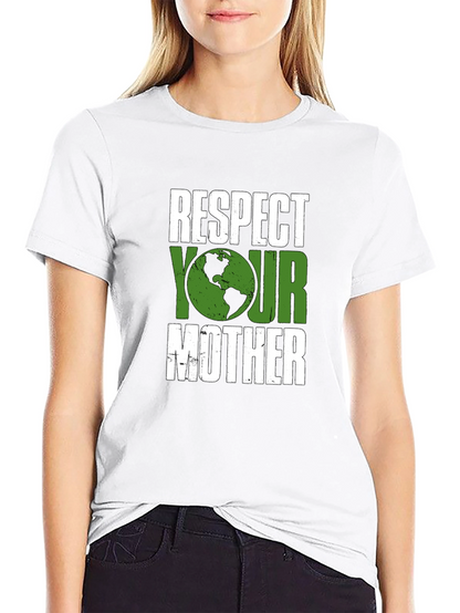 Camiseta Negra Respeta a tu Madre - Tierra