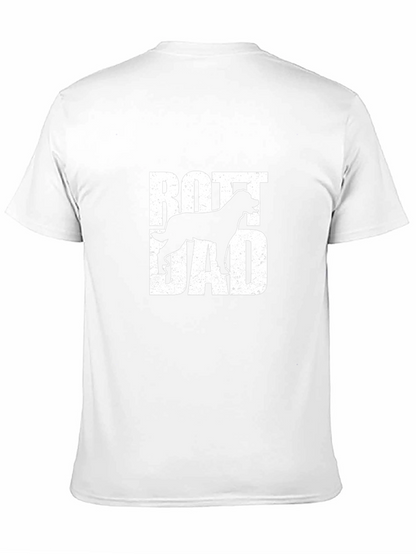 Camiseta Hombre Rott Dad Negra - Diseño Dog Lover