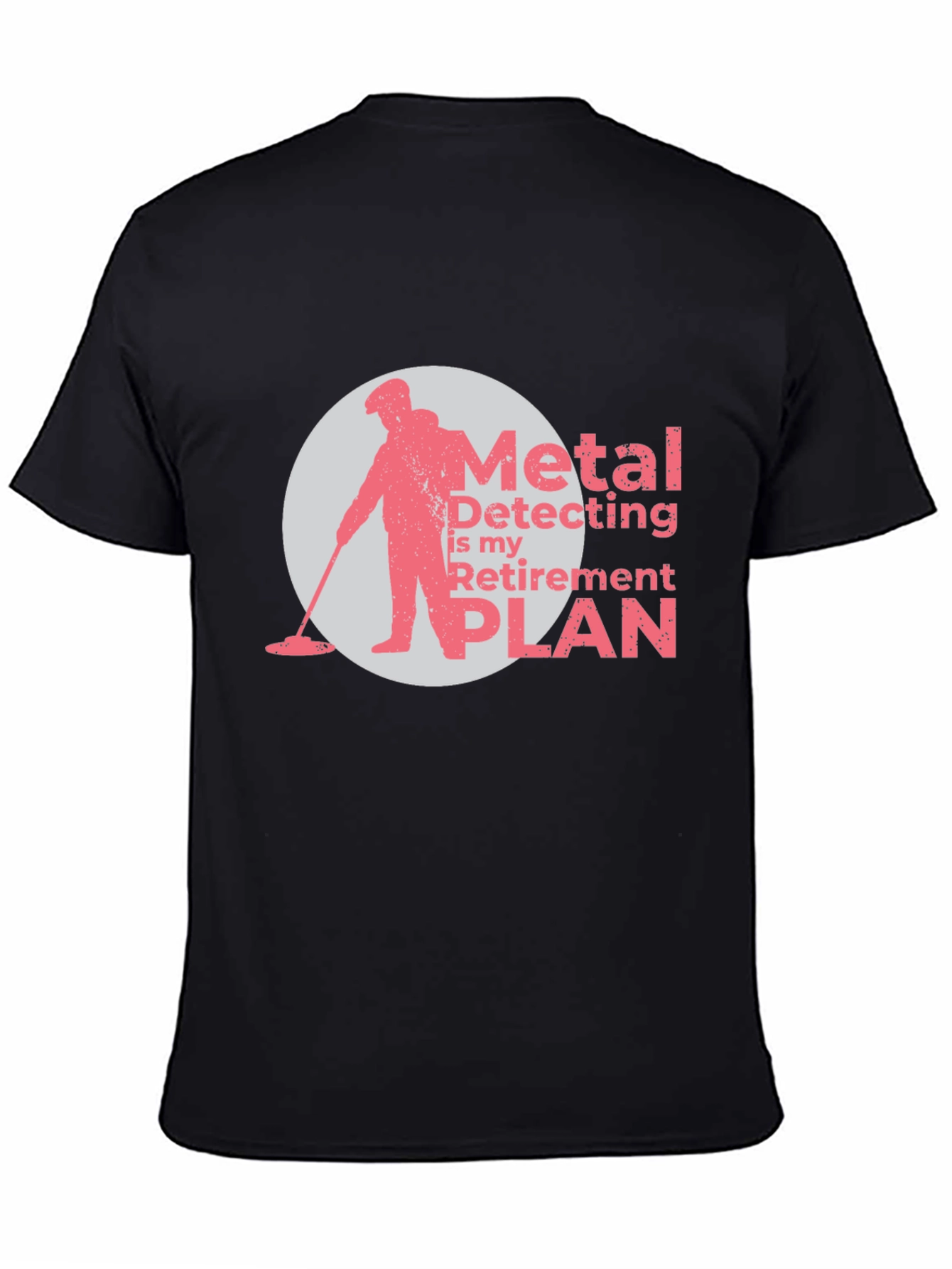 Camiseta Negra con Diseño de Detector de Metales