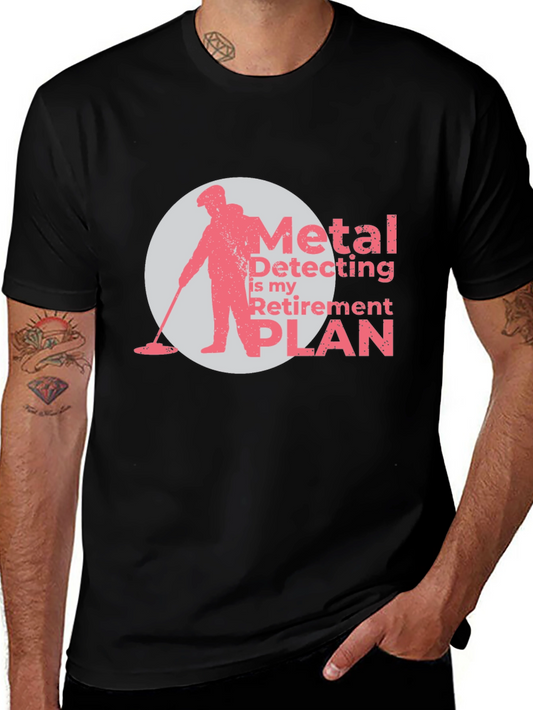 Camiseta Negra con Diseño de Detector de Metales