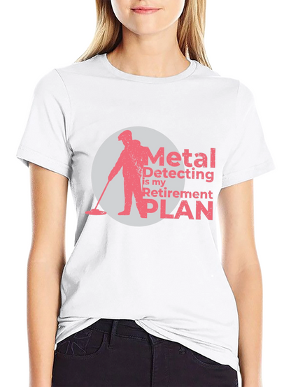 Camiseta Negra con Diseño de Detector de Metales