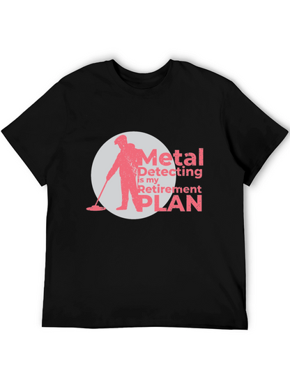 Camiseta Negra con Diseño de Detector de Metales