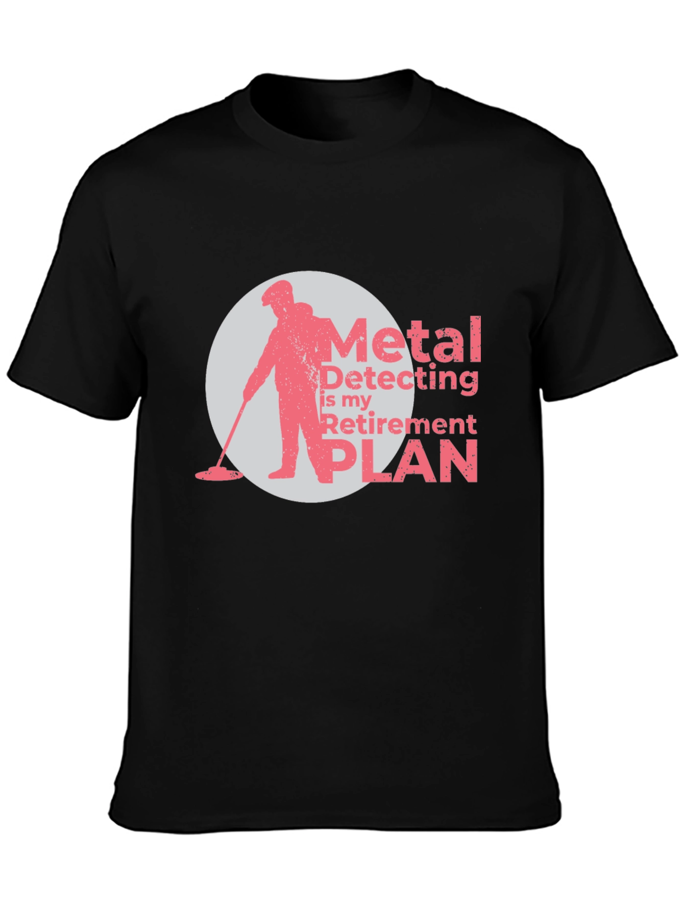 Camiseta Negra con Diseño de Detector de Metales