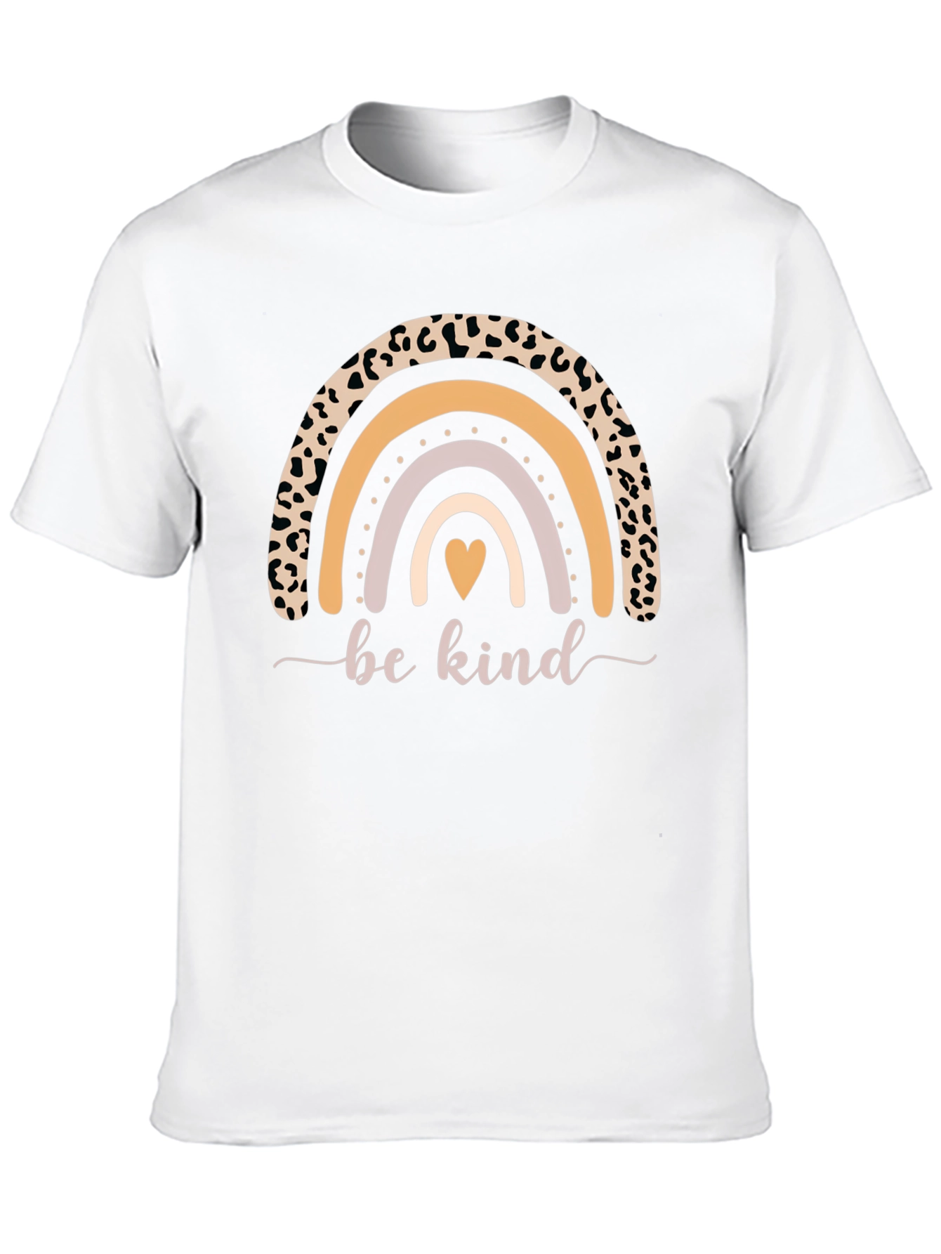 Camiseta Negra Be Kind Arcoíris Estampado