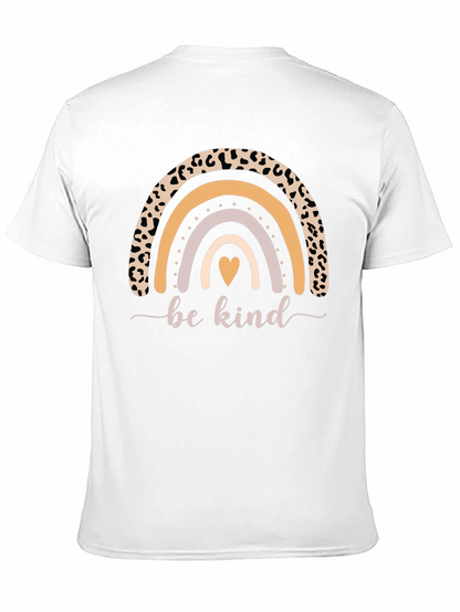 Camiseta Negra Be Kind Arcoíris Estampado
