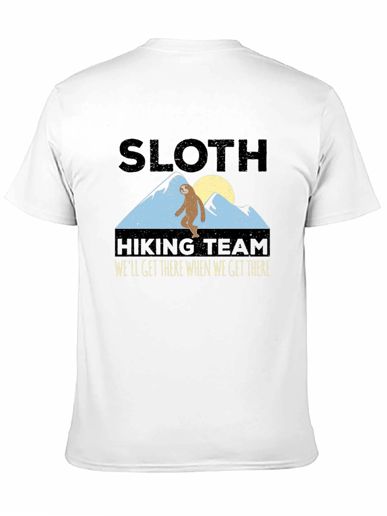 Camiseta Negra: Sloth Hiking Team