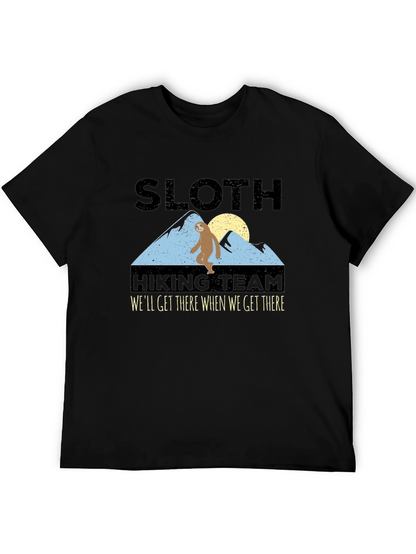 Camiseta Negra: Sloth Hiking Team
