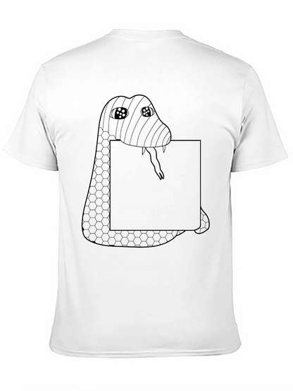 Camiseta Negra con Diseño de Serpiente Original