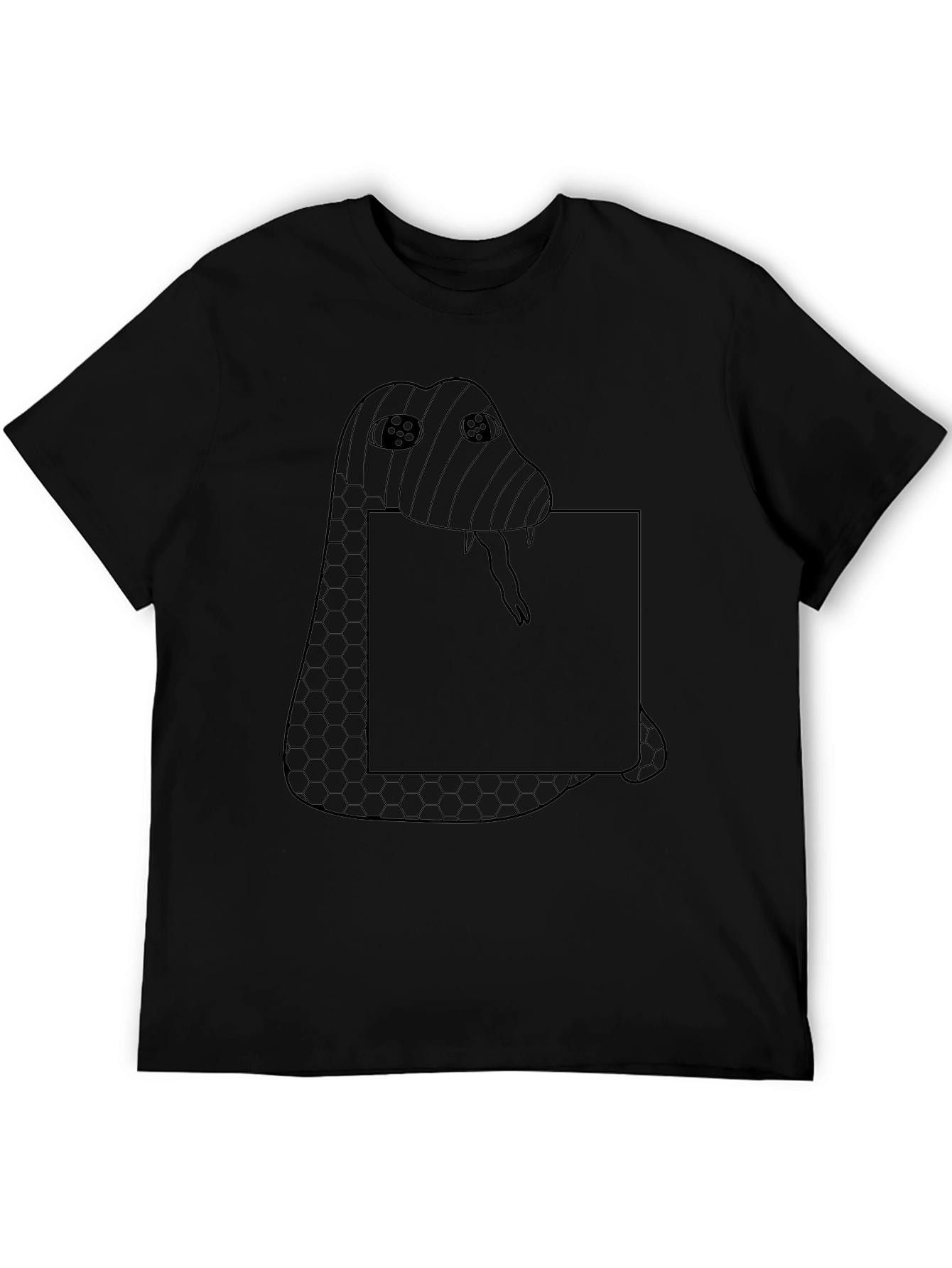 Camiseta Negra con Diseño de Serpiente Original