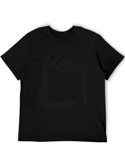 Camiseta Negra con Diseño de Serpiente Original