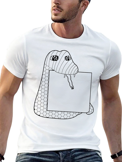 Camiseta Negra con Diseño de Serpiente Original