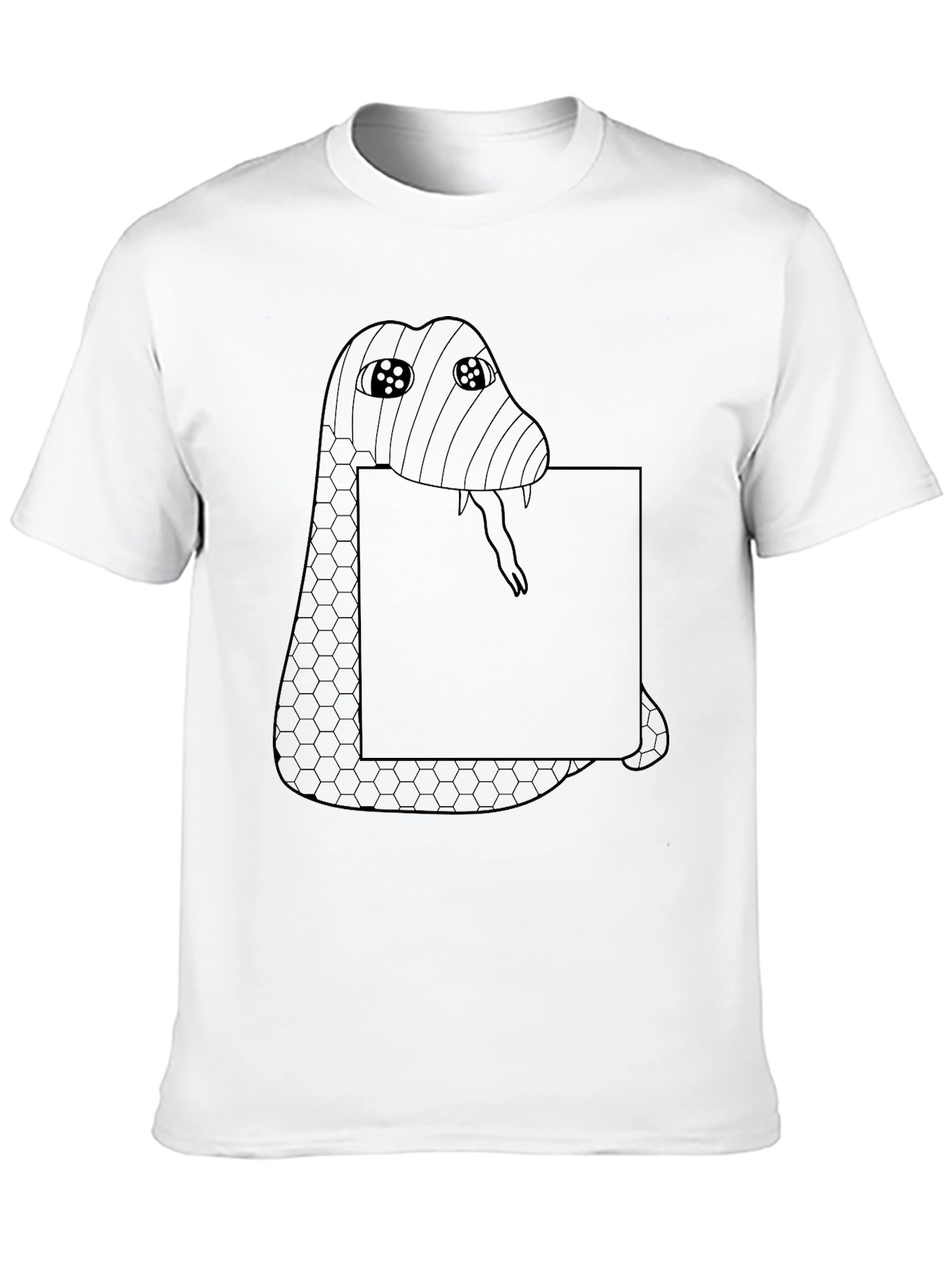 Camiseta Negra con Diseño de Serpiente Original