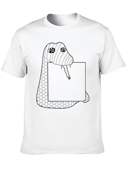 Camiseta Negra con Diseño de Serpiente Original