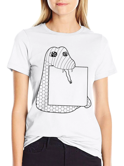 Camiseta Negra con Diseño de Serpiente Original