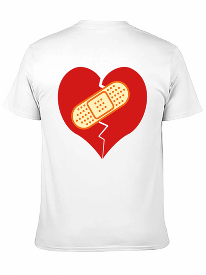 Camiseta Negra Corazón Roto Vendado
