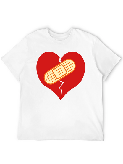 Camiseta Negra Corazón Roto Vendado