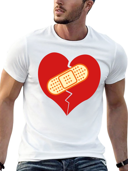Camiseta Negra Corazón Roto Vendado