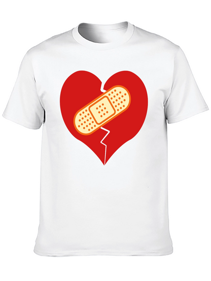 Camiseta Negra Corazón Roto Vendado