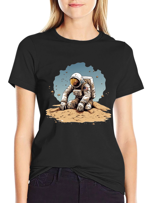 Camiseta Negra con Diseño de Astronauta
