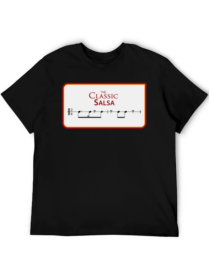 Camiseta Clásica de Salsa con Diseño Musical