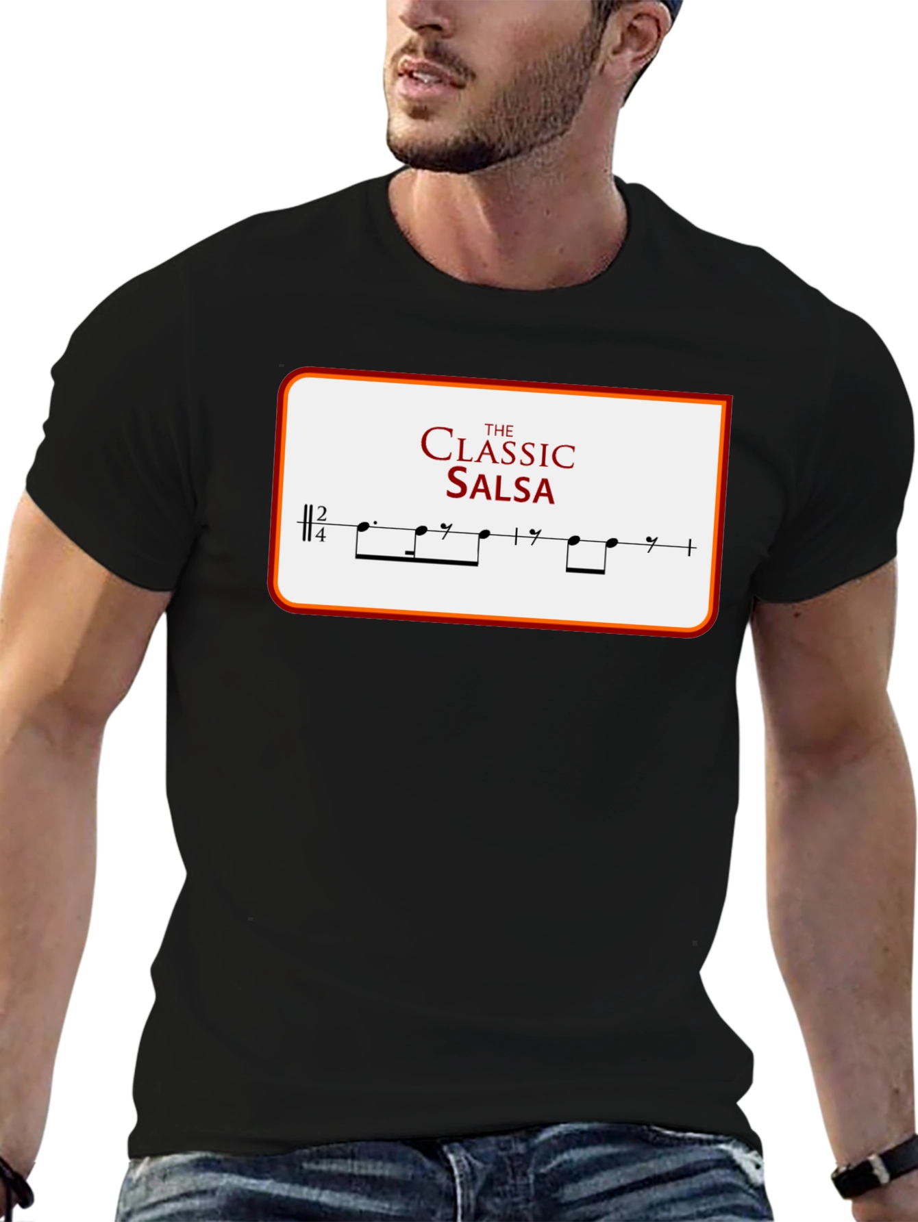 Camiseta Clásica de Salsa con Diseño Musical