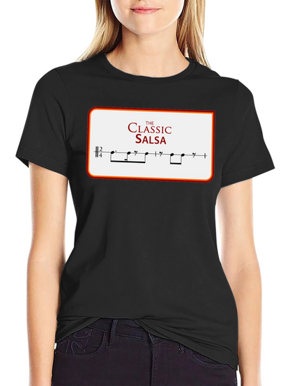 Camiseta Clásica de Salsa con Diseño Musical