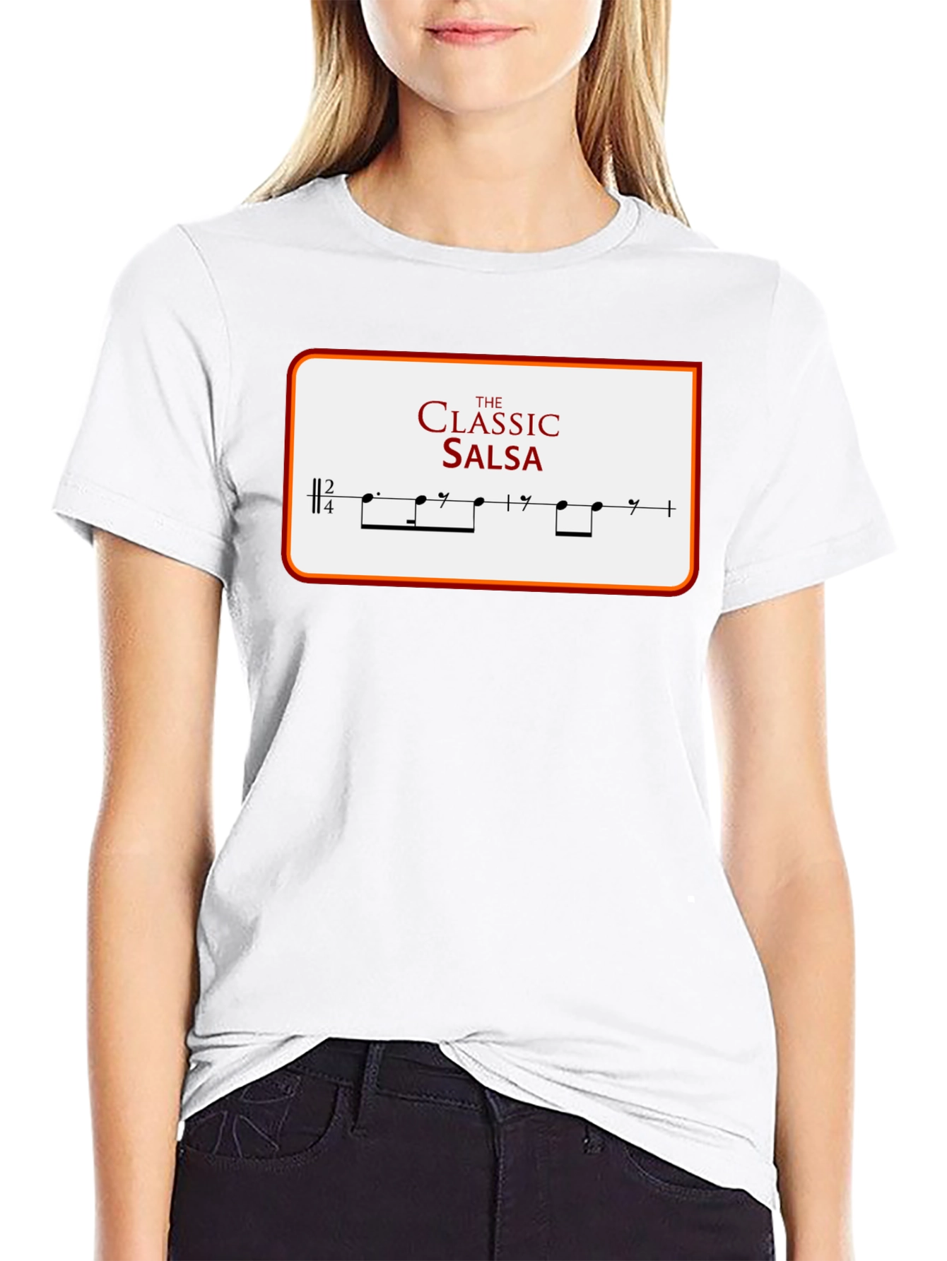 Camiseta Clásica de Salsa con Diseño Musical