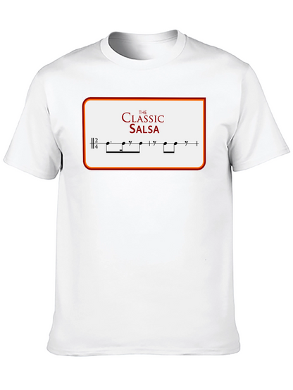 Camiseta Clásica de Salsa con Diseño Musical