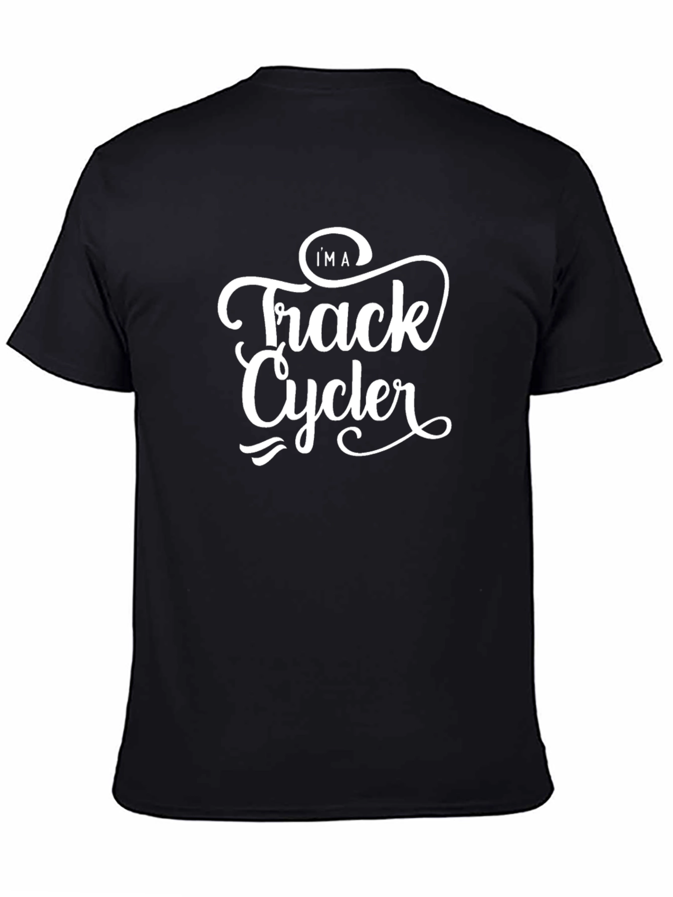 Camiseta Negra Track Cycler para Amantes del Ciclismo