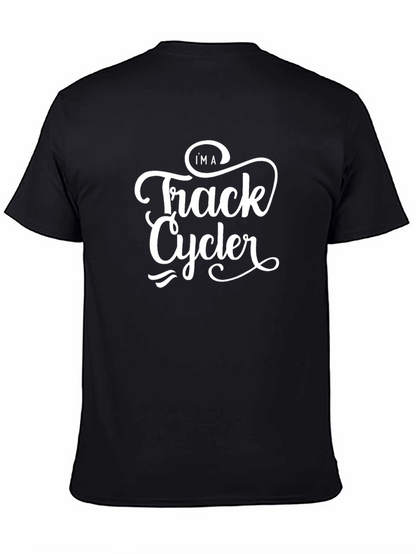 Camiseta Negra Track Cycler para Amantes del Ciclismo