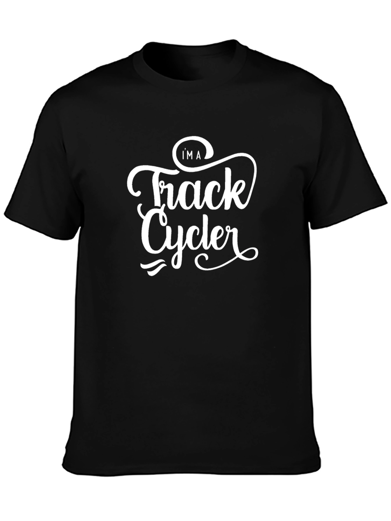 Camiseta Negra Track Cycler para Amantes del Ciclismo
