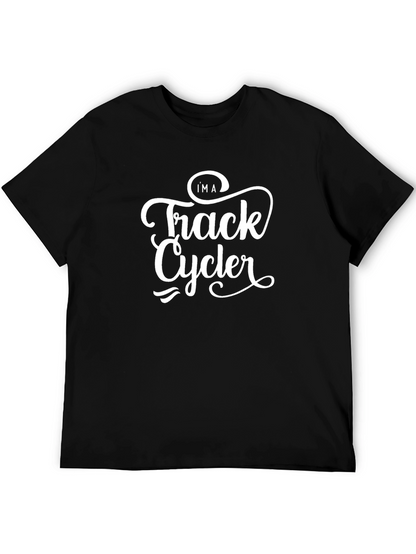 Camiseta Negra Track Cycler para Amantes del Ciclismo
