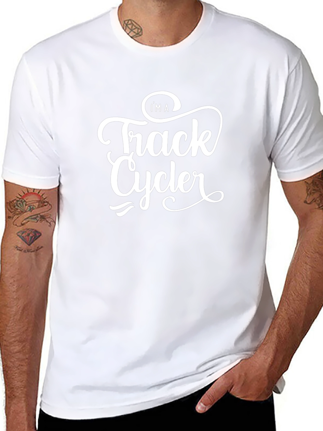 Camiseta Negra Track Cycler para Amantes del Ciclismo