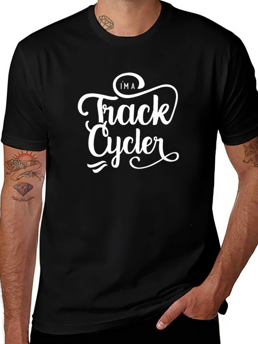 Camiseta Negra Track Cycler para Amantes del Ciclismo