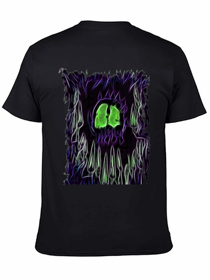 Camiseta Negra con Diseño Gráfico Monstruoso