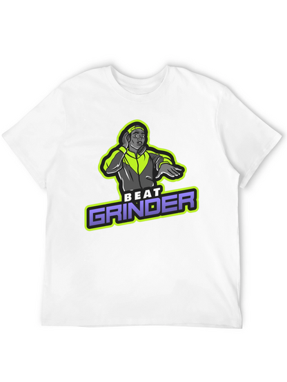 Camiseta Negra Beat Grinder Diseño DJ Retro
