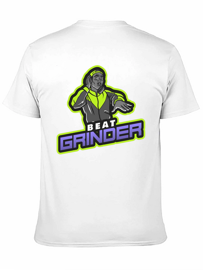 Camiseta Negra Beat Grinder Diseño DJ Retro